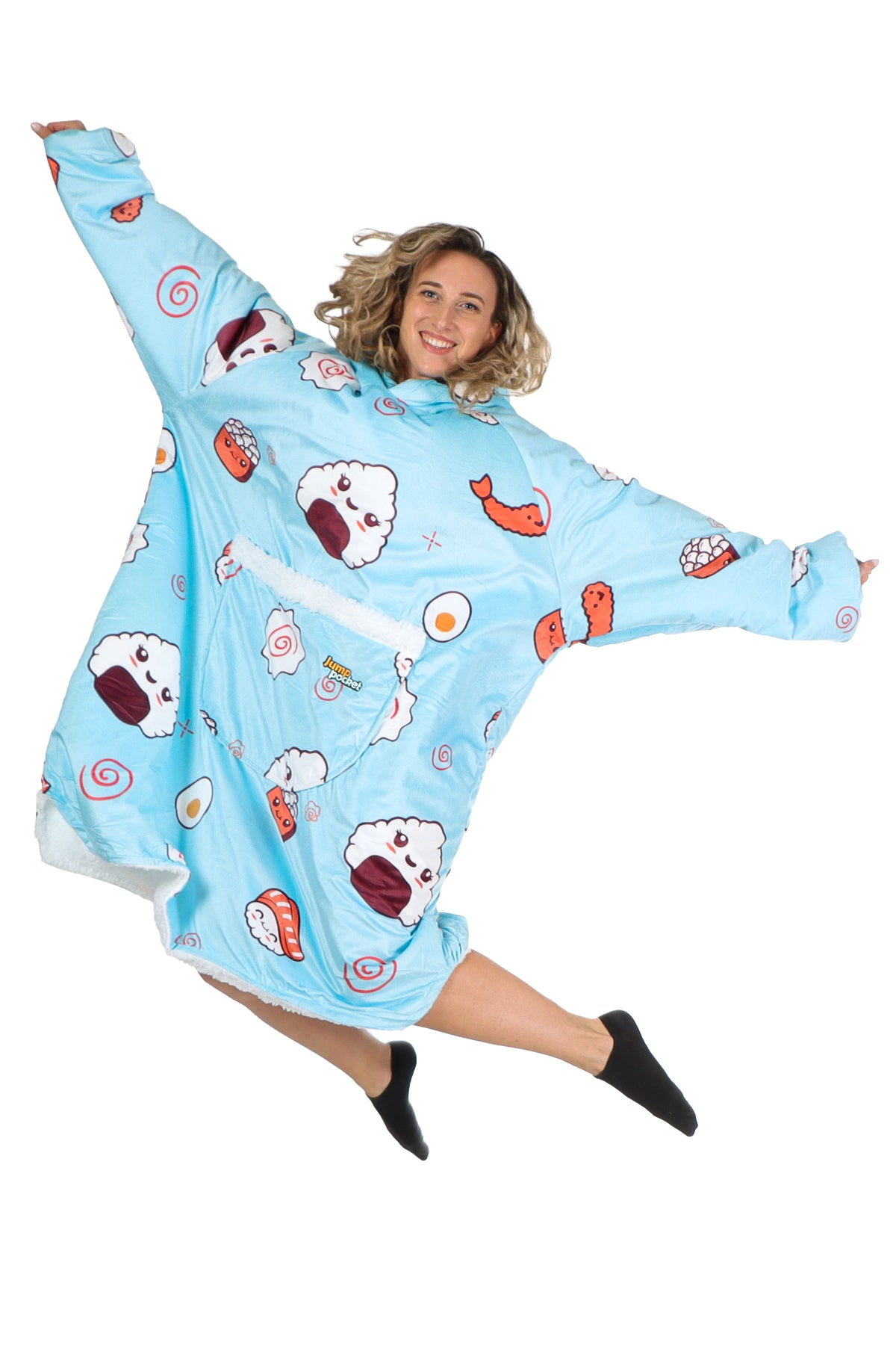 Jump Pocket Sushi Blanket Hoodie