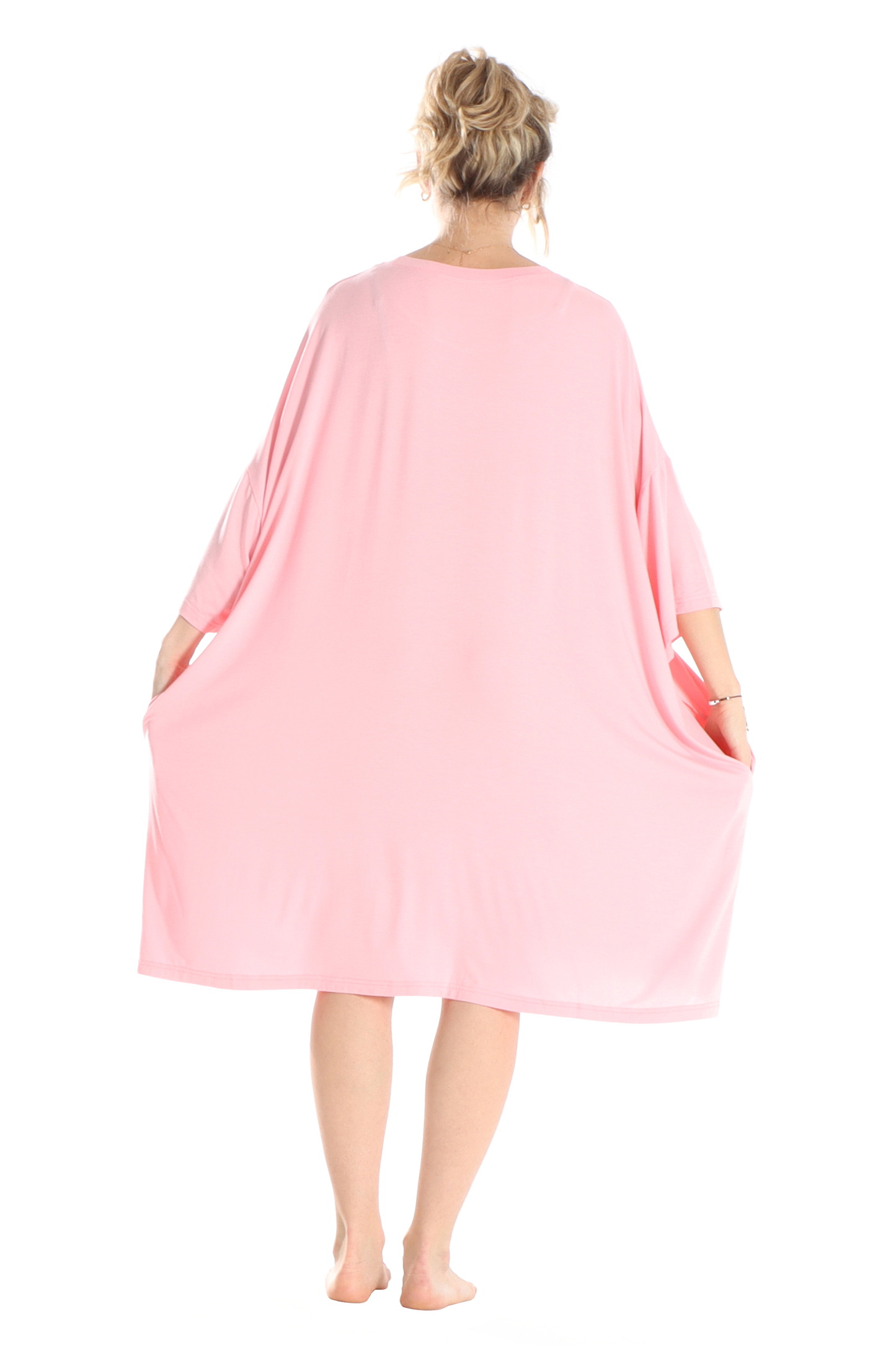 Flamingo Jump Pocket Oversized Sleep Shirt