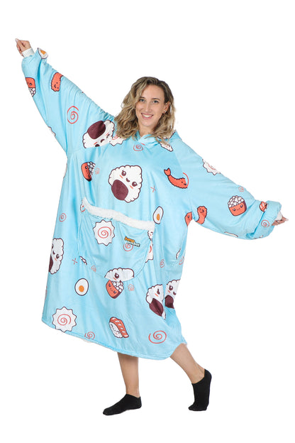 Jump Pocket Sushi Blanket Hoodie