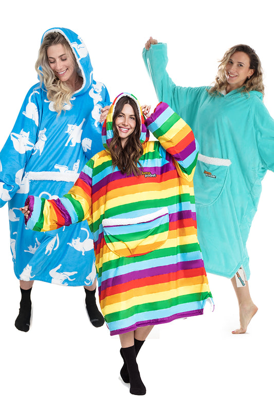 Jump Pocket Trio Pack Blanket Hoodies
