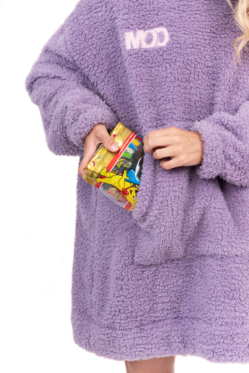 Jump Pocket MOD Couverture à capuche courte violette