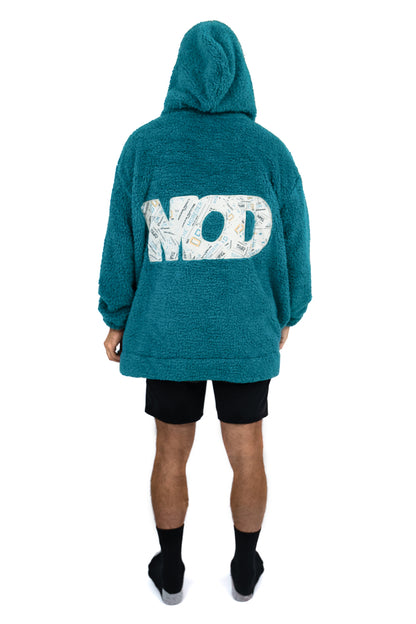 Couverture à capuche courte bleu sarcelle Jump Pocket MOD