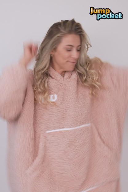 Jump Pocket MOD Couverture à capuche courte rose blush